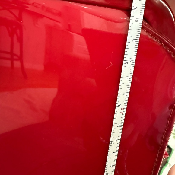 Vintage Red Patent Leather Handbag 10.5 X 13.5 - Picture 8 of 17